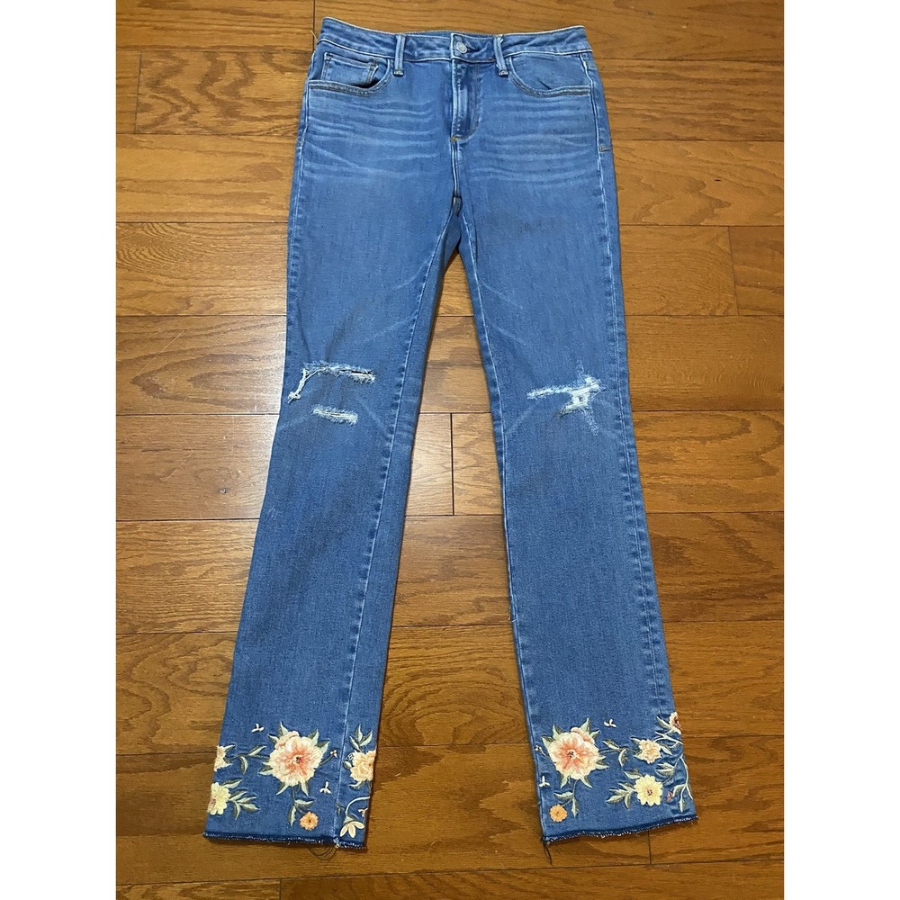 Driftwood Colette Floral Embroidery Women's Jeans Size W27 L26 (28x30.5 Actual)